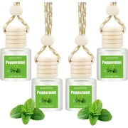 4pcs Peppermint Oil Air Freshener, Refreshing Pure and Natural Essential Oil, Natural Mint Scent for Home, Car & Office, Long-Lasting Odor Eliminator & Aromatherapy Solution