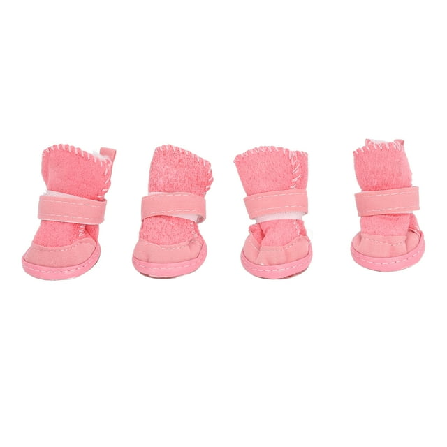 4pcs Pet Boots Warm Soft Prevent Slip Lightweight Adjustable Cat Dog