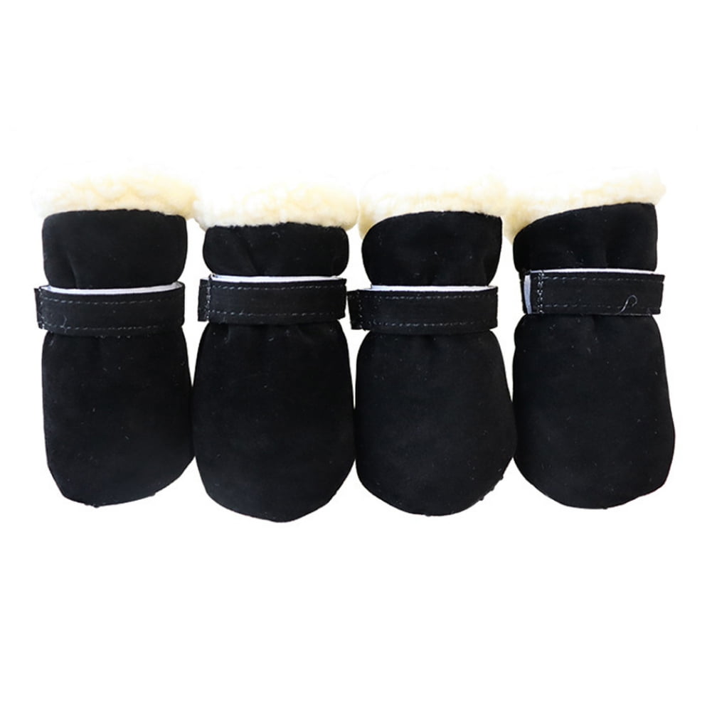 4pcs Pet Cat Shoes Winter Dog Boots Warm Puppy Cat Rain Snow Booties