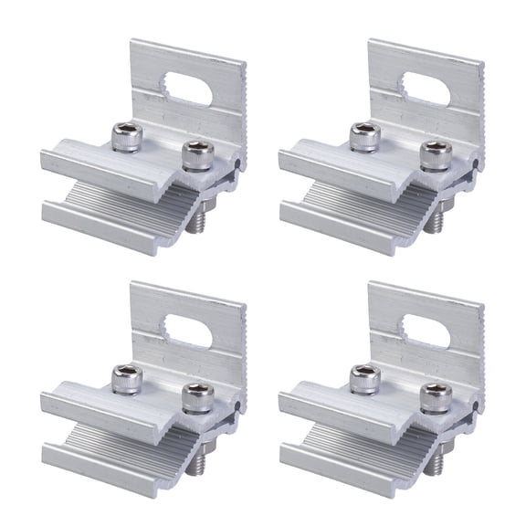 4pcs Photovoltaic Clamps Aluminum Solar Module Fixing Ensures Stability & Safe for Home & Commercial Solar Projects