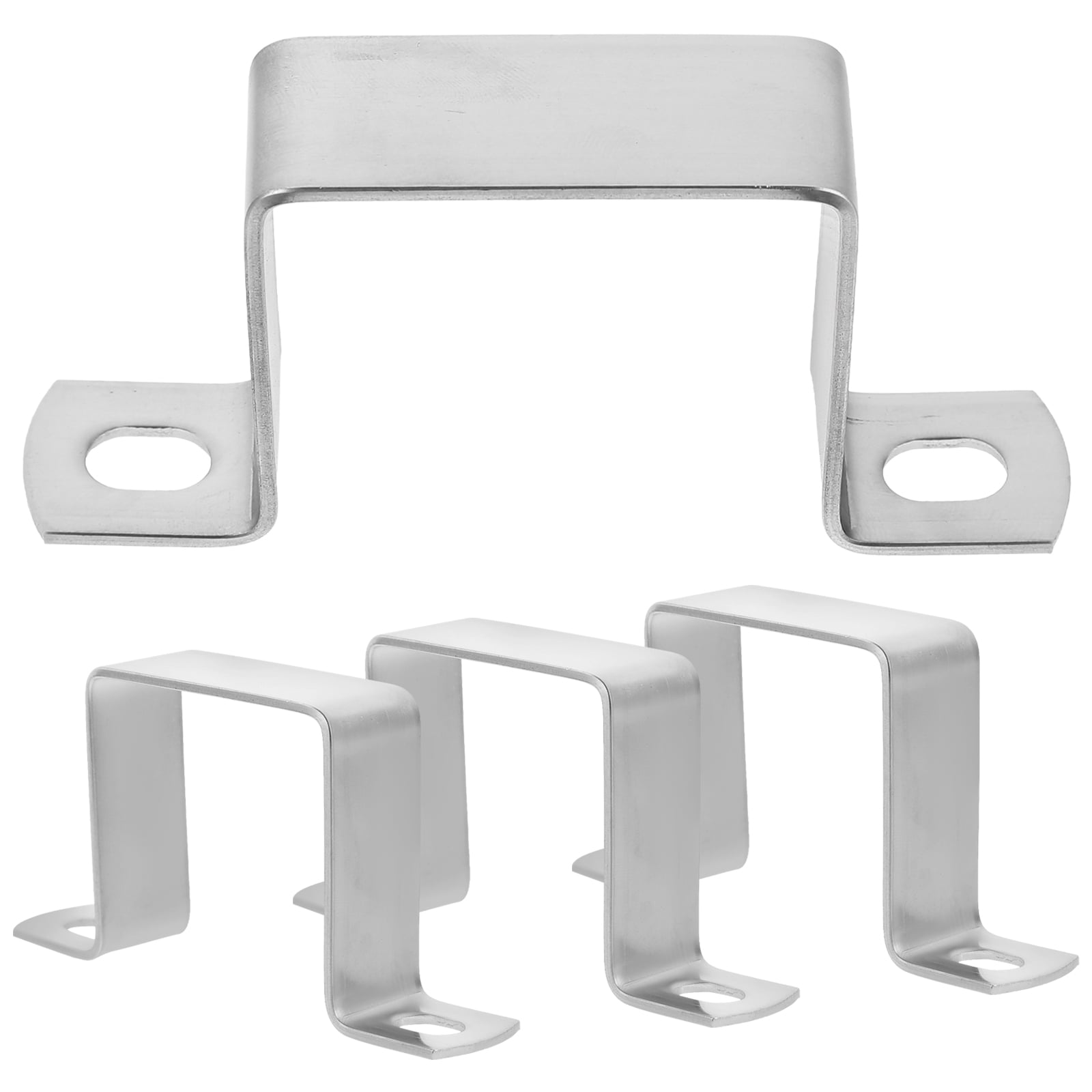 4pcs Pipe Clamp Square Tube Clamp Bracket 2x2 Inch Pipe Support Base 