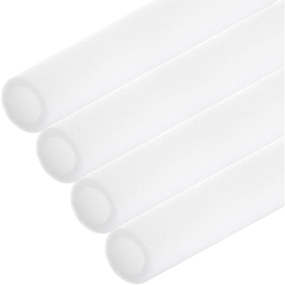 4pcs Pipe Insulation Foam Tube 2" ID x 2-3/4" OD 3ft Heat Preservation [for Copper Water Freeze Protection] - 50mmx70mm/White