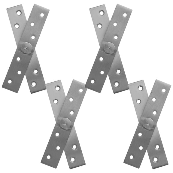 FONDOTIN 4Pcs Concealed Door Hinges 360 Degree Rotatable Stainless Steel Hardware