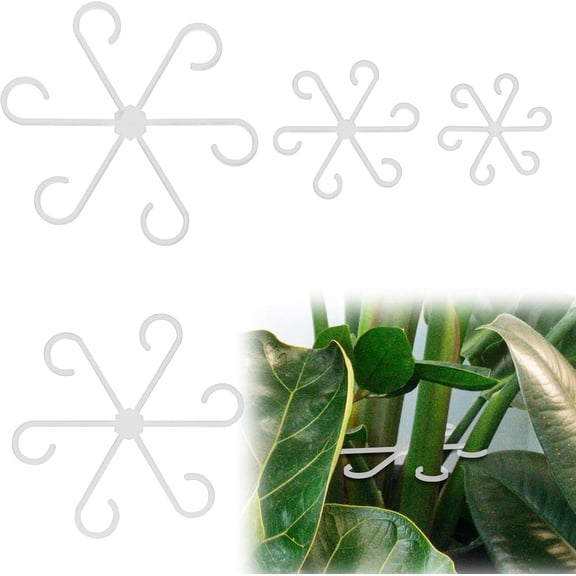 4pcs Plant Stem Support, Plant Support for Indoor Plants, Plastic Reusable Plant Stabilizer, Indoor Plants Accessories