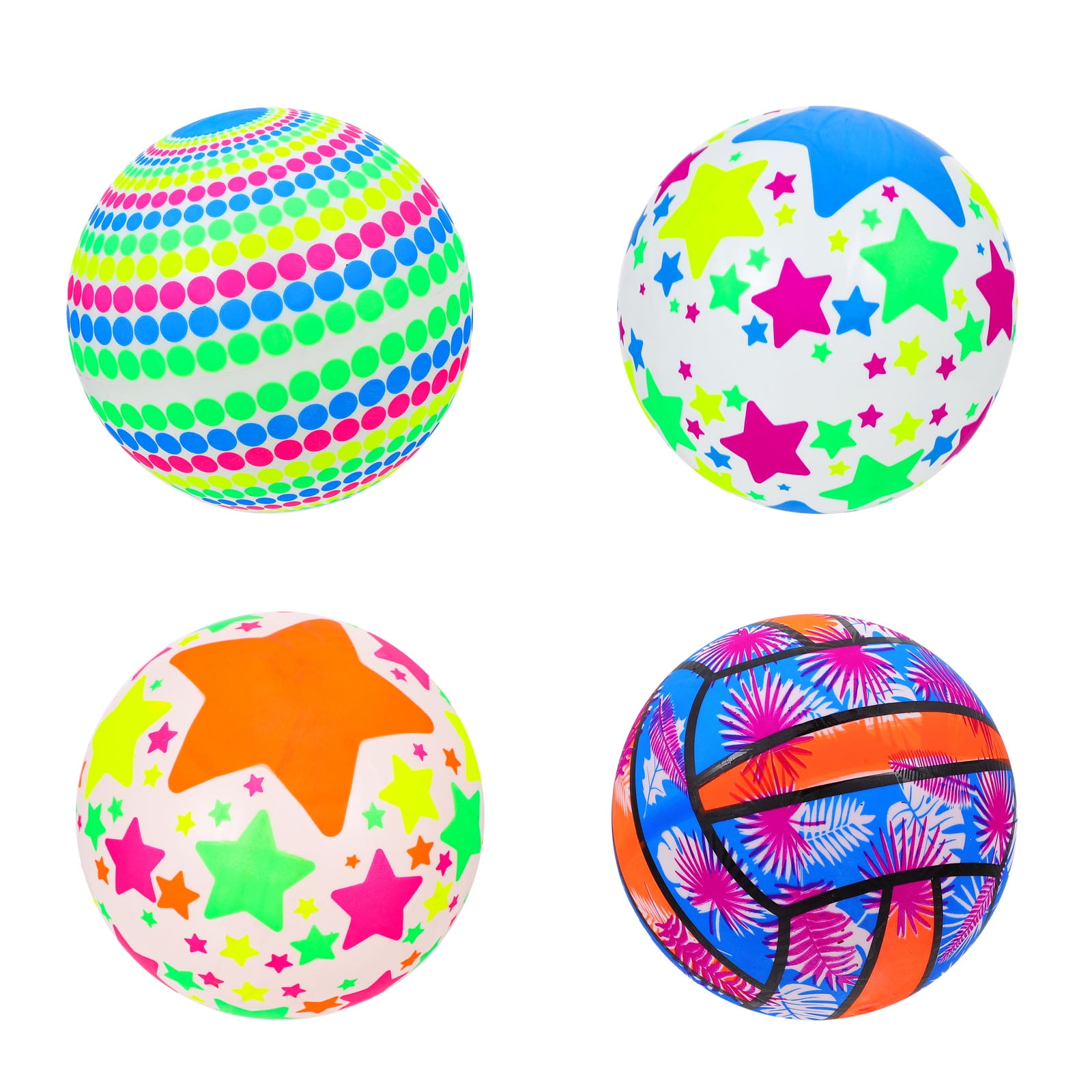 4pcs Plastic Bouncy Balls Colorful Bounce Balls Jumping Balls (Random Style)
