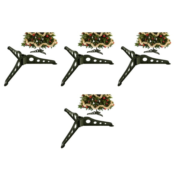 4pcs Plastic Christmas Tree Stand Detachable Artificial Tree Holder for Xmas Party Weddings