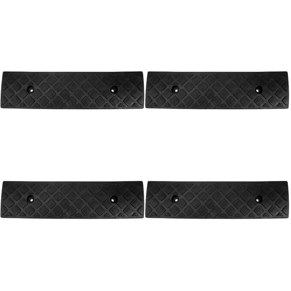 Anti-Slip Black Plastic Curb Ramps for Driveway Car and Pet Use 4Pcs