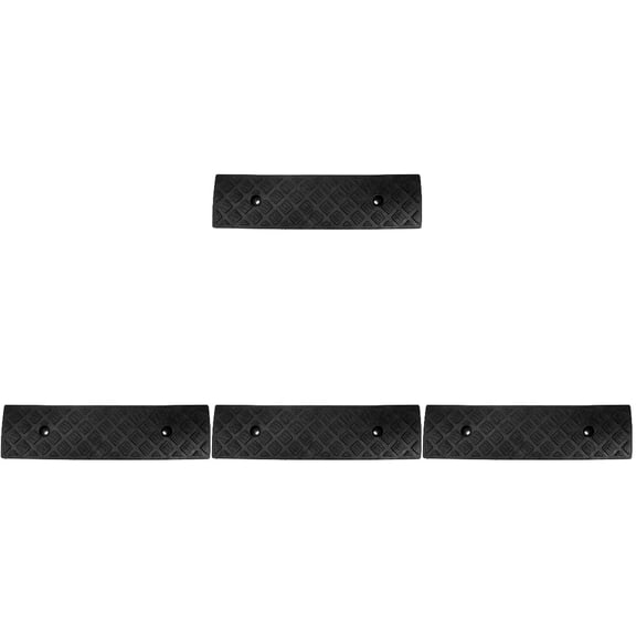 ETEREAUTY Etereaauty Heavy Duty Curb Ramps Black Plastic for Driveways Pet Use No Scratch 4Pcs