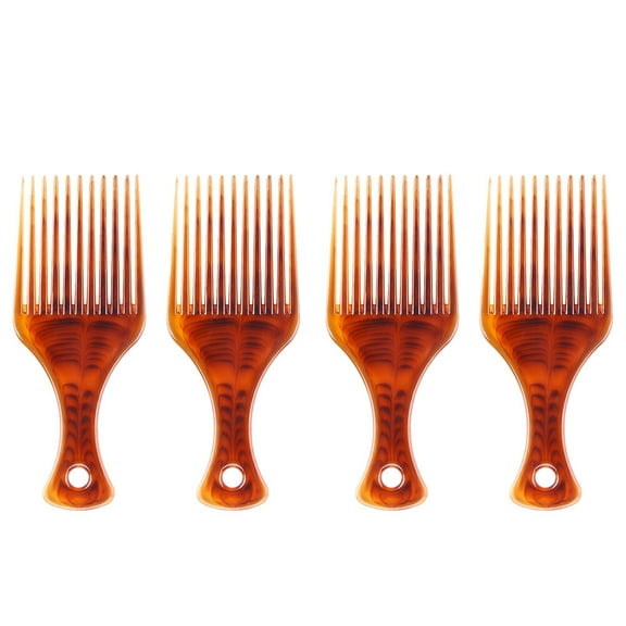 4pcs Plastic Hair Pick Combs Smooth Hair Pick Combs for Afro Hair Curly Hair