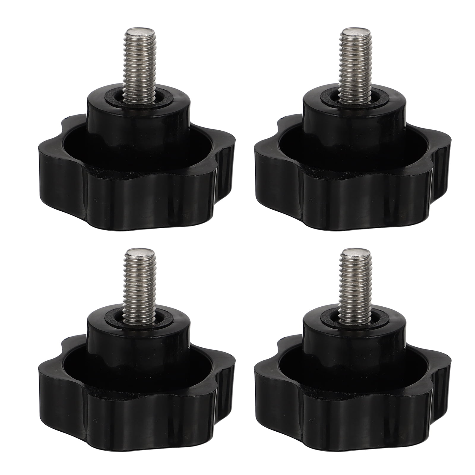 4pcs Plastic Replacement Star Hand Knobs with Steel Tightening Screws