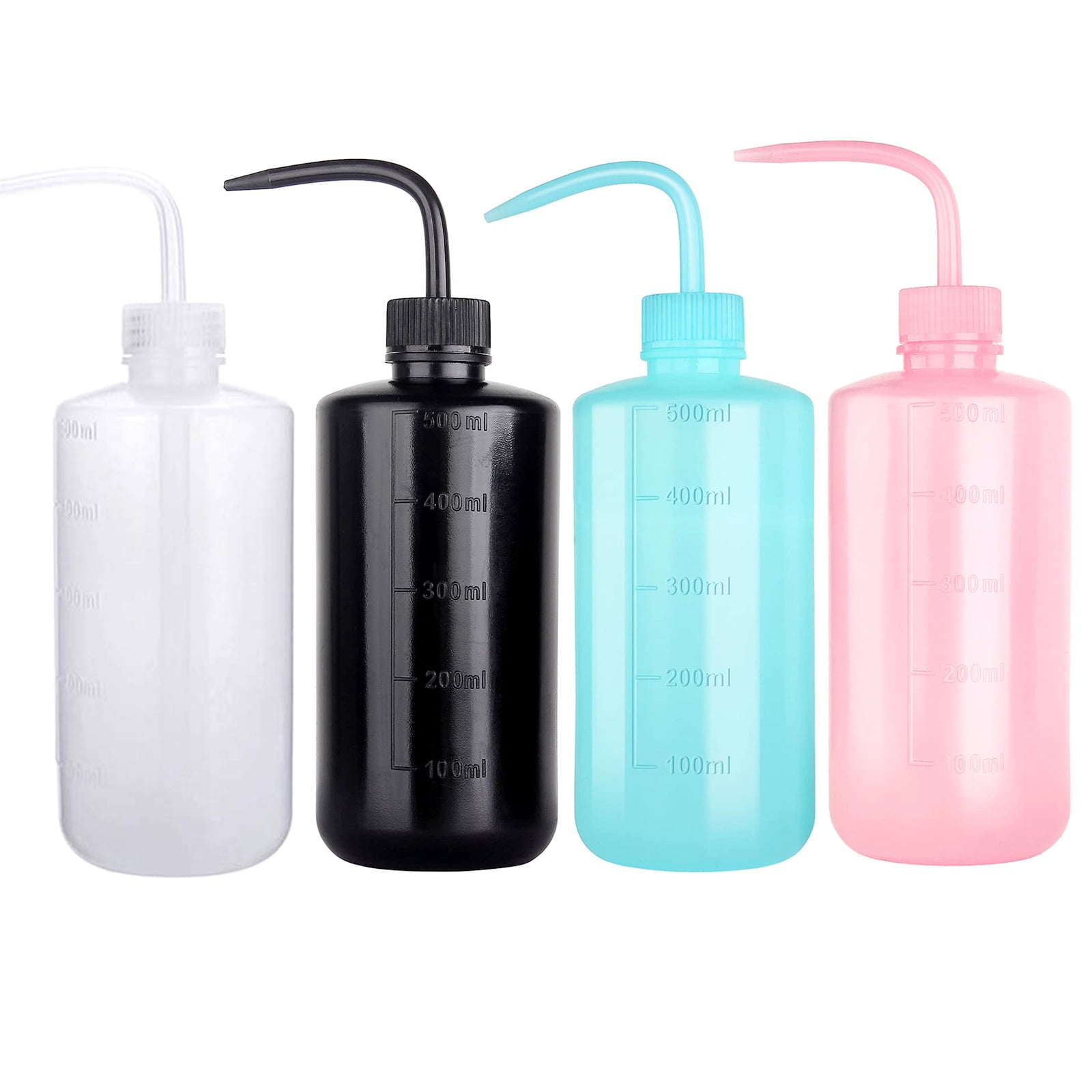 4pcs Plastic Safety Wash Bottles, Lab Squeeze Bottle, Squirt Bottle Tattoo  Bottle with Narrow Mouth and Scale Labels - 500ML Mixed Color - Walmart.com, image size:1600x1600