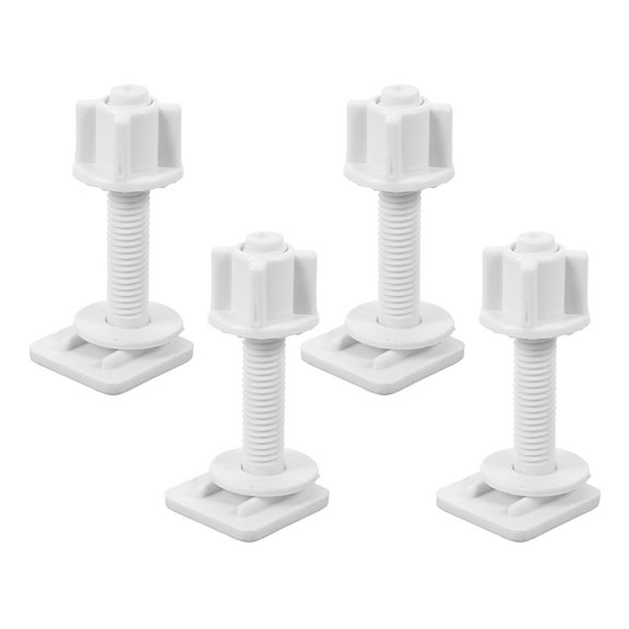 4pcs Plastic Toilet Seat Screws Nuts And Washers Hinge Bolts Screws Replacement Parts For Mounting Toilet Seats Lids Cover Plate