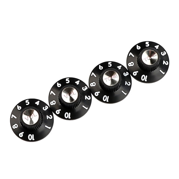 4pcs Plastic Top Hats Knobs Guitar Speed Control Knobs Volumes Tone Control Knobs Electric Guitar Replacement Part