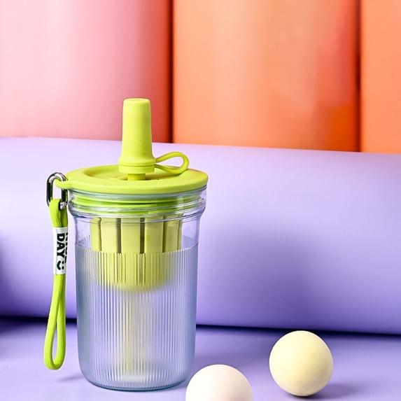 4pcs Plastic Water Bottle with Soft Straw Lid,Leak Proof & Carry Handle & Pretty Design,Reusable Water Bottles for Indoor & Outdoor,Cute Water Bottle with Straw