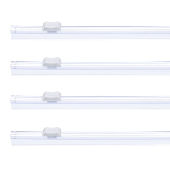 4pcs Plastic Wrap Cutter, 19in Plastic Wrap Slide Cutter Snap Card Slot Installation Replacement for Aluminum Foil Wax Paper Parchment Paper Wrap Dispenser, White