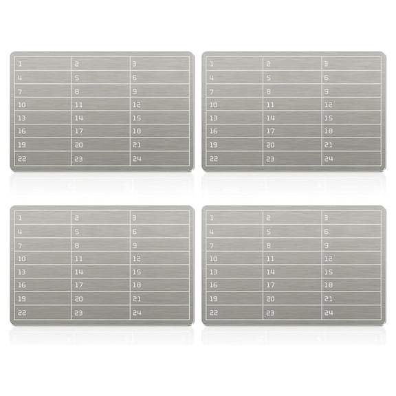 4pcs Plates Stainless Steel Wallet Crypto Cryptocurrency Storage Crypto Wallet for Bitcoin Hardware Cold Backup BIP39