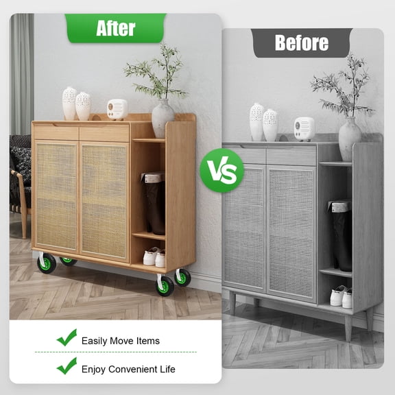 4pcs Pneumatic Air Tire Wheel 2 Rigid & 2 Swivel HD Farm Cart Caster Parts