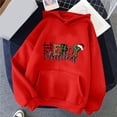 thumbnail image 1 of 2024 Hot Women Hoodies in Clearance Merry Christmas Fashion Woman Hoodied Long Sleeve T-Shirt Printing Loose Blouse Tops Hoodies Fall Clothes, Red L, 1 of 4