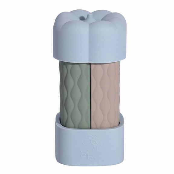 4pcs Portable Silicone Leak Proof Bottle Set - Refillable, Squeezable Liquid Containers for Lotion Light Blue