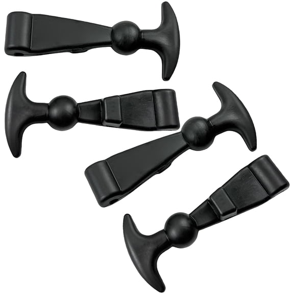 4pcs Practical T Grip Rubber Fasteners Set for Vehicle Engine Covers Toolbox Security Portable Sturdy Elastic Clamps
