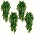 thumbnail image 1 of 4pcs Premium Boston Ferns Artificial Hanging Plants – UV Resistant Fake Greenery Vines, Oxidation-Resistant Plastic Foliage for, 1 of 7