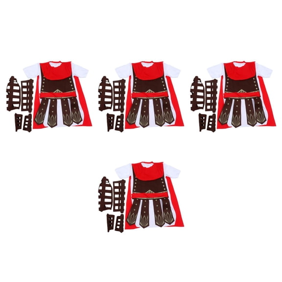 4pcs Premium Roman Soldier Costume for Men Cosplay Party Outfit