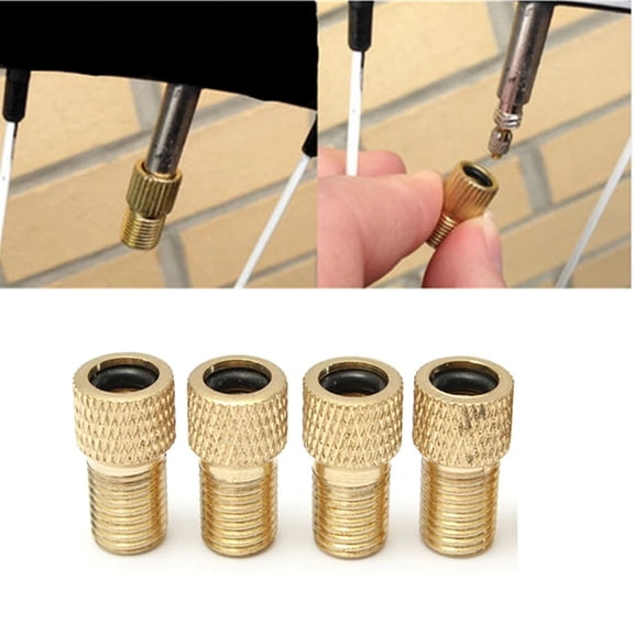 4pcs Presta to Schrader Adaptors Bicycle Pump Tire Air Inflator Valve