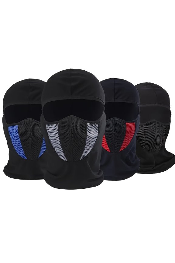 4pcs Protect Yourself In Style: Outdoor Mesh Face Shield for Cycling  Motorcycling
