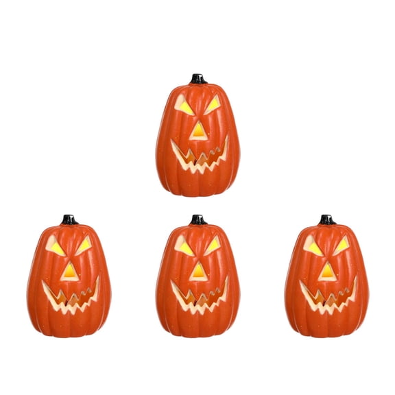 4pcs Pumpkin Decorations Vintage Decorations Large Plastic Pumpkin for Porch Funny Pumpkin Decor Indoor and Outdoor
