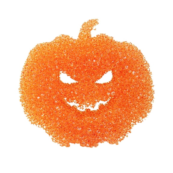 4pcs Pumpkin Kitchen Cleaning Sponges Bulk Fall Dual Sided Scrubber Sponges Dishwashing Non Scratch for Kitchen Accessories Dish Scouring