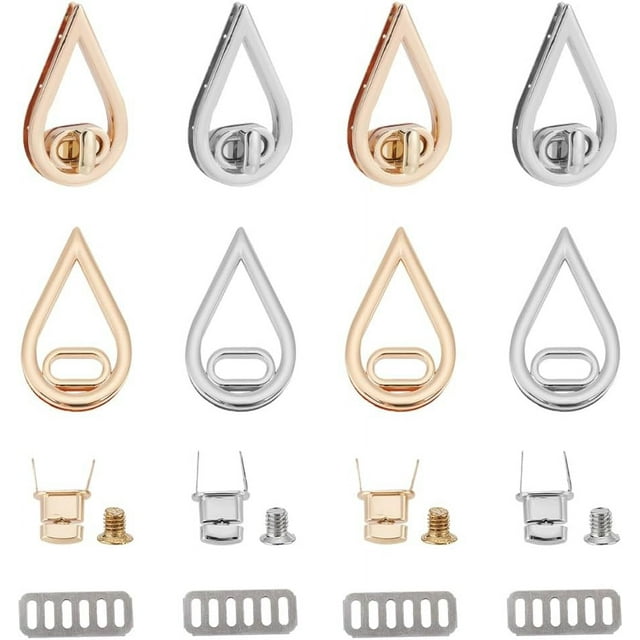 4pcs Purse Twist Lock Clasps 2 Colors Metal Handbag Clutche Closure