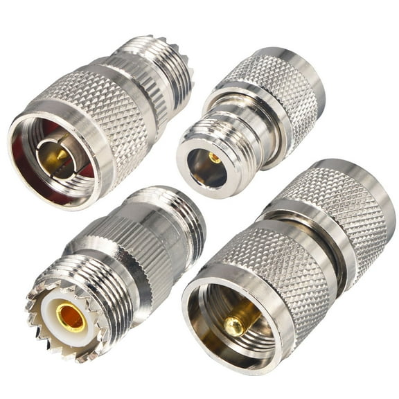 4pcs RF Coaxial Adapter Connector Kit N Male/Female to UHF PL-259 SO-239 M/F Straight Adapter