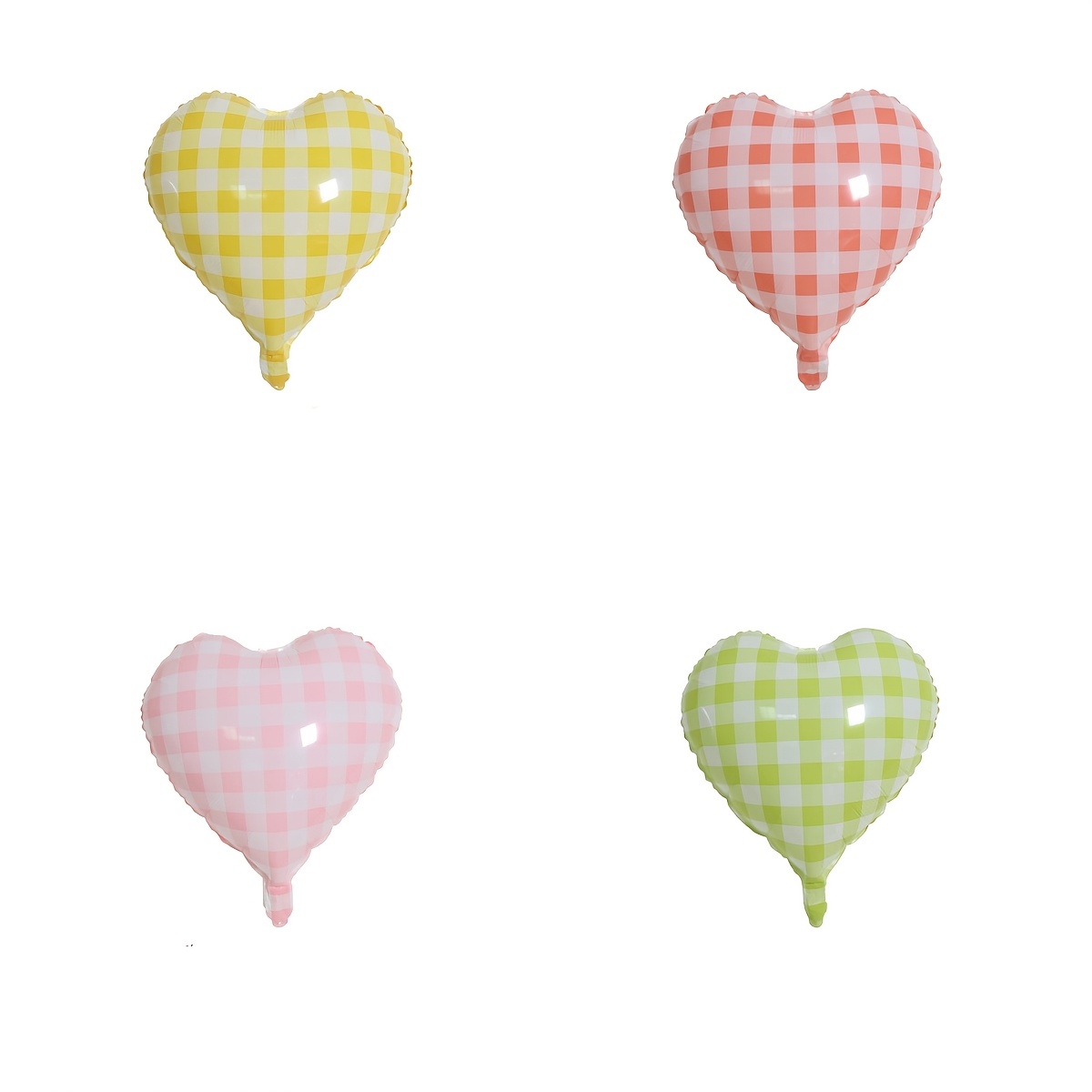 4pcs Random Color, Plaid Heart Balloons, Room and Living Room ...