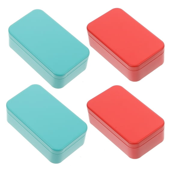 REOFLYUP Storage Tin Blue 4Pcs 11.8X6.3X1.2In