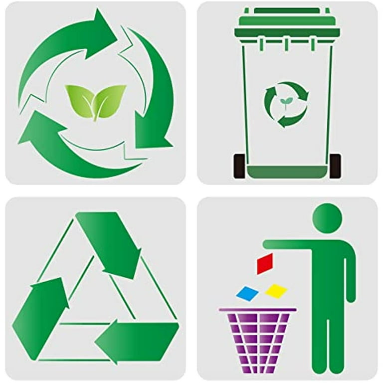 4pcs-recycle-logo-stencil-trash-can-signs-drawing-stencils-environmental-protection-theme-stencils-for-painting-on-garbage-containers-walmart-com for Free Printable Recycle Symbol Stencil 4pcs Recycle Logo Stencil Trash Can Signs Drawing Stencils Environmental Protection Theme Stencils for Painting on Garbage Containers - Walmart.com for Free Printable Recycle Symbol Stencil
