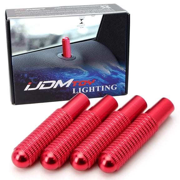 4pcs Red Aluminum Bolt-On Replace Door Lock Knobs For Mercedes CLA GLA Class (W117 C117 X156)