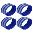 thumbnail image 1 of 4pcs Reflective Bands for Arm Reflective Armbands High Visibility Night Cycling Riding Reflector Tape Straps Blue, 1 of 8