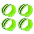 thumbnail image 1 of 4pcs Reflective Bands for Arm Reflective Armbands High Visibility Night Cycling Riding Reflector Tape Straps Green, 1 of 7