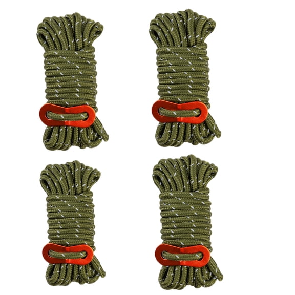 4pcs Reflective Guyline Tent Rope Multifunction Runners Guy Line Cord Paracord reflective Outdoor Sports Camping Hiking