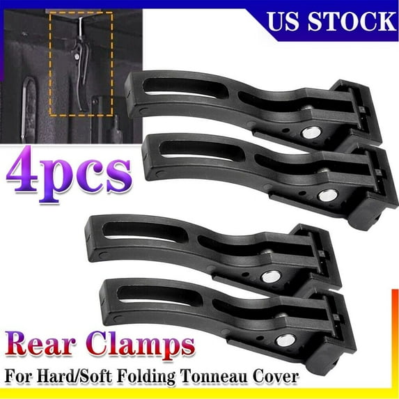 4pcs Replacement Parts for Hard Tri-Fold Tonneau Cover Rear Clamp Universal