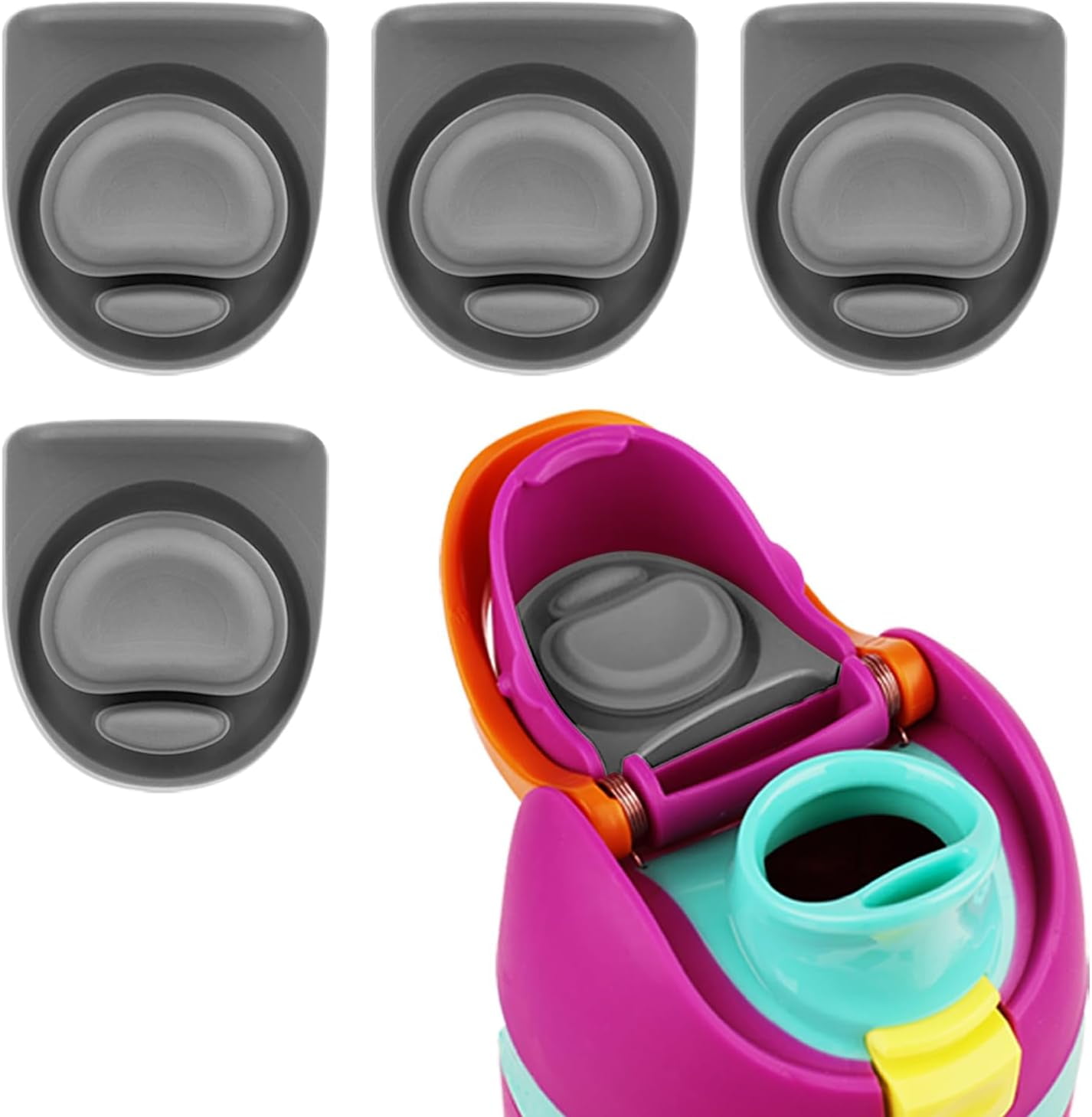 4x Dichtungsringe & 4x Stopfen Für Owala FreeSip Flaschen - BPA-frei Silikon | 16/19/24/25/32/40oz