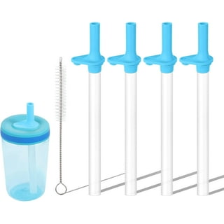 8-pack Replacement Straws for 1/Half Gallon Water Bottle (64 oz/ 128 oz  Jug),Reusable Silicone Straw Cut Short to Fit any Big Jug Bottle with Spout