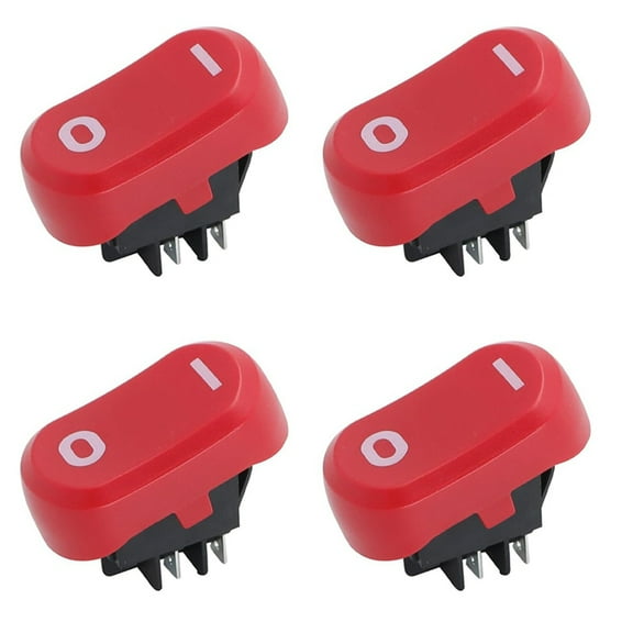 4pcs Replacement Vacuum Cleaner Switches Switch Motor Power Supply Switch Vacuum Cleaner Accessories,4 * Electric Power Switch Button,Red