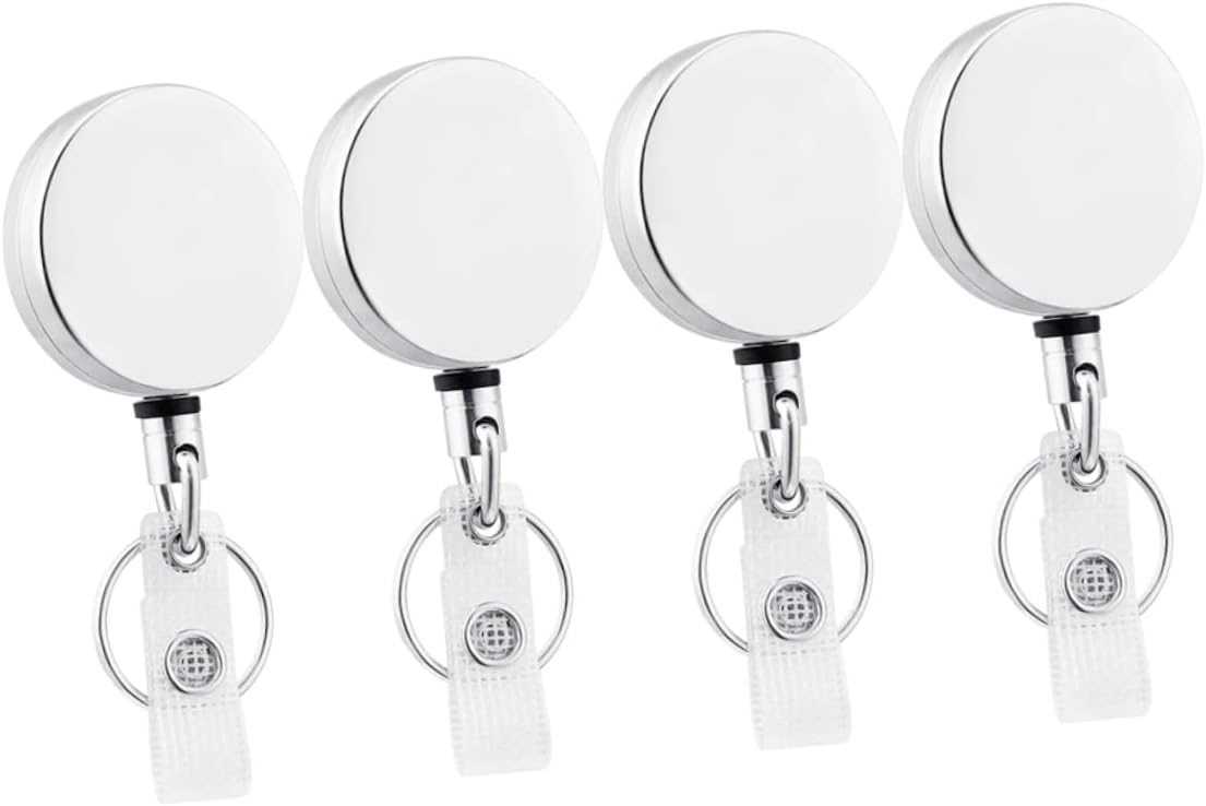 4pcs Retractable Id Badge Holder Badges Retractable Id Holder Badge