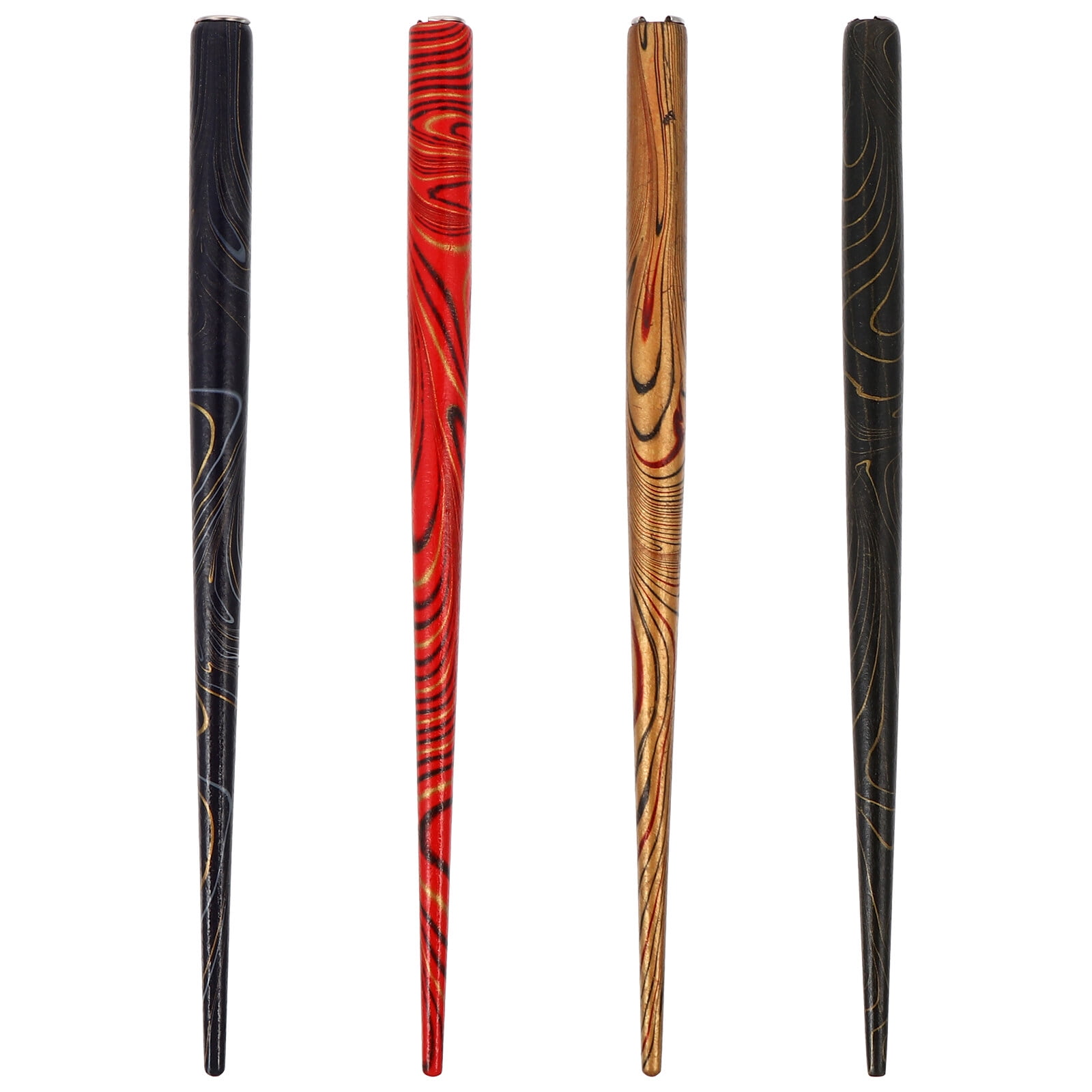 4pcs Retro Calligraphy Nib Holder Writing Dip Pen Nib Holders (Random
