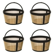 4pcs Reusable 4-5 Cup Basket Coffee Filter Fits MrCoffee Coffee Maker And Brewer Permanent Filter Replacement Compatible With Mr Coffee Gold Basket-Style Filters