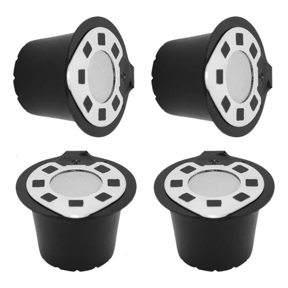4pcs Coffee Pods with Stainless Steel Lid Coffee Machine Brewing Tool Practical Espresso Maker Accessories