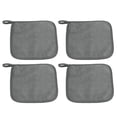 thumbnail image 1 of 4pcs Reusable Makeup Removal Cleaning Cloth Washable Makeup Remover Cleaning Towels Gray 8''x8'', 1 of 7