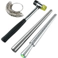 thumbnail image 1 of 4pcs Ring Mandrel Sizer Tool Jewelry Making Measuring Tools Kit with Metal Mandrel Finger Sizing Measuring Stick 27pcs Ring Sizer Guage Circle Models, 1 of 5