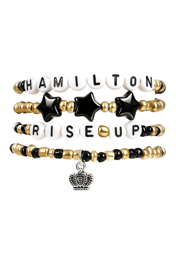 4pcs Rise Up BraceletsBroadway Musical Gifts for Women & Men, Theater-Themed Jewelry Set